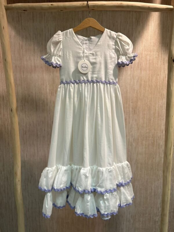 TRAJE FLAMENCA NIÑA PIQUILLO CELESTE