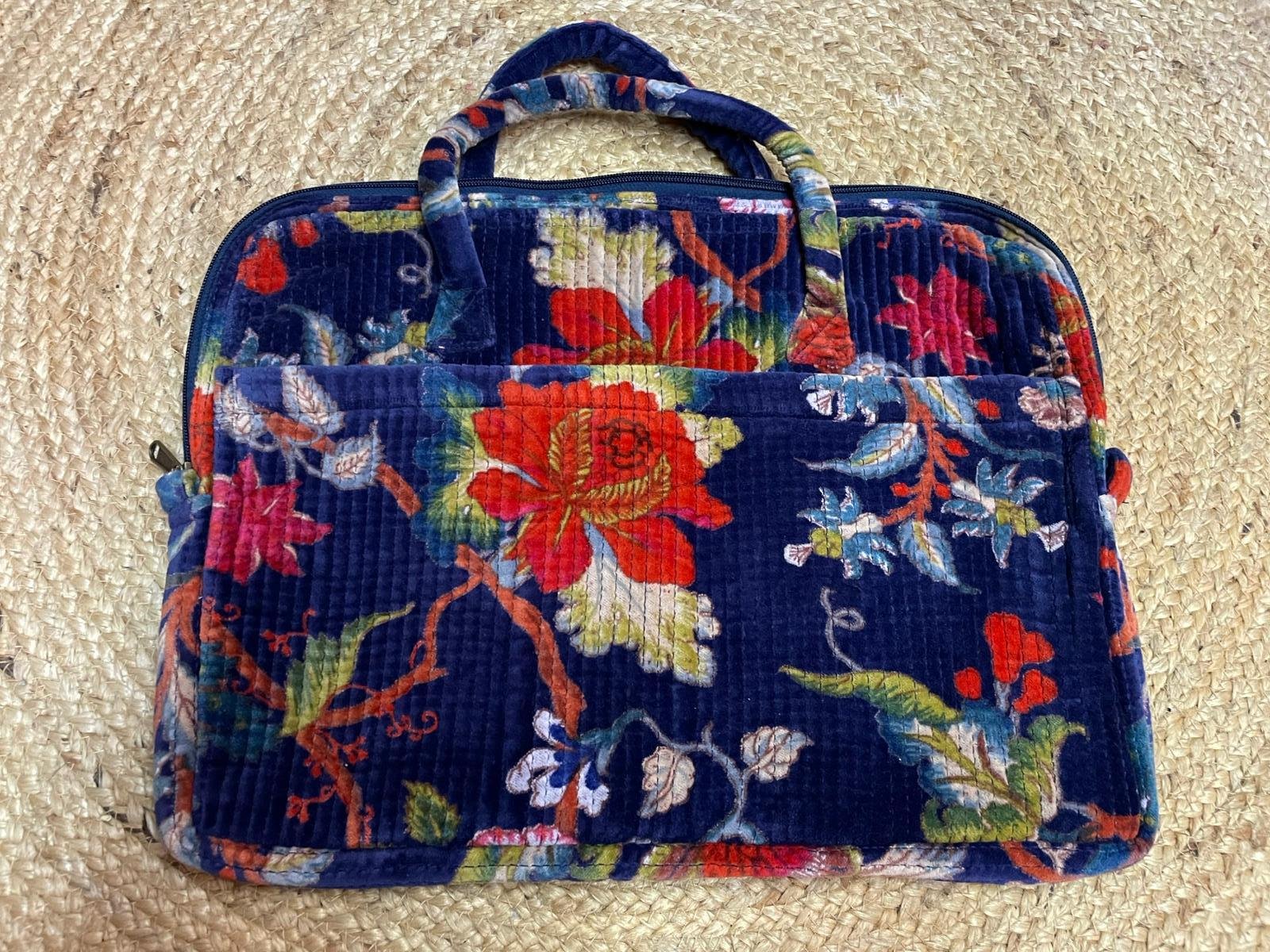 funda azul terciopelo