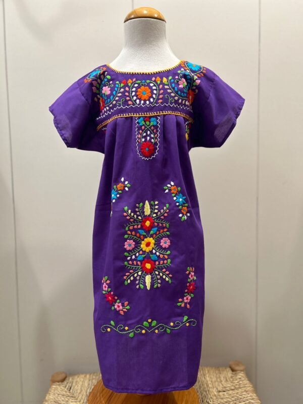 VESTIDO MEXICANO INFANTIL MORADO