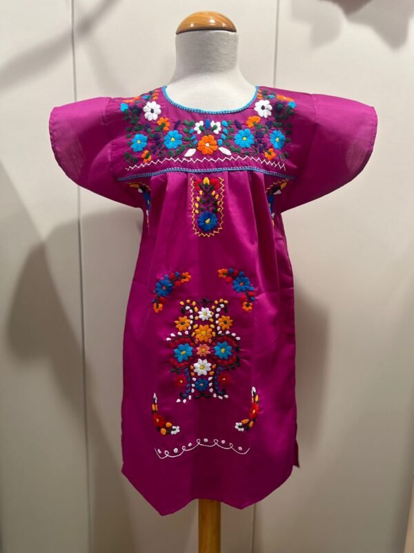 VESTIDO MEXICANO INFANTIL BUGANVILLA