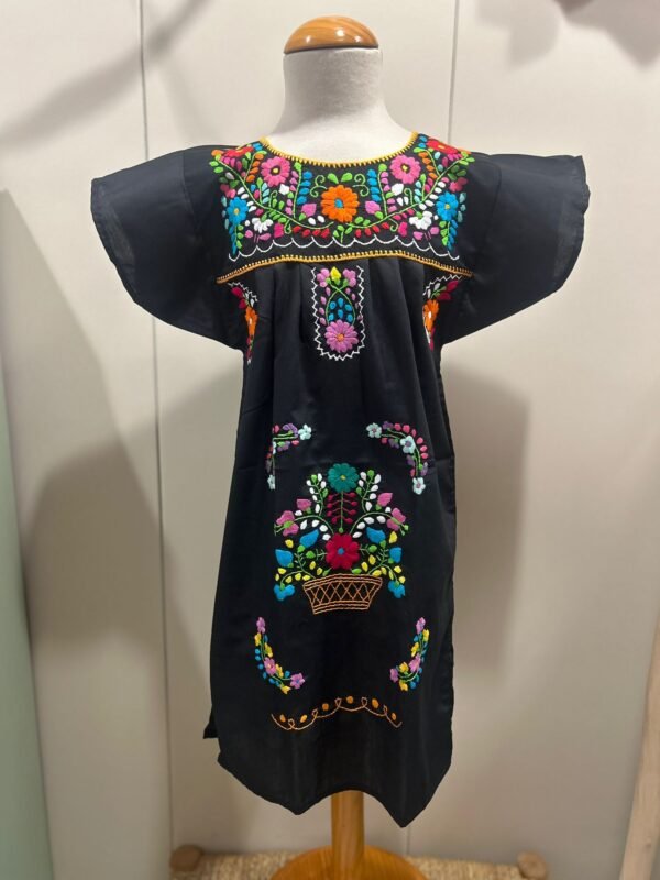 VESTIDO MEXICANO INFANTIL NEGRO